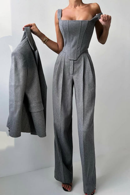 Daniella™ Set | Luxe 2-Delig Set met Gratis Dubbelrijige Blazer