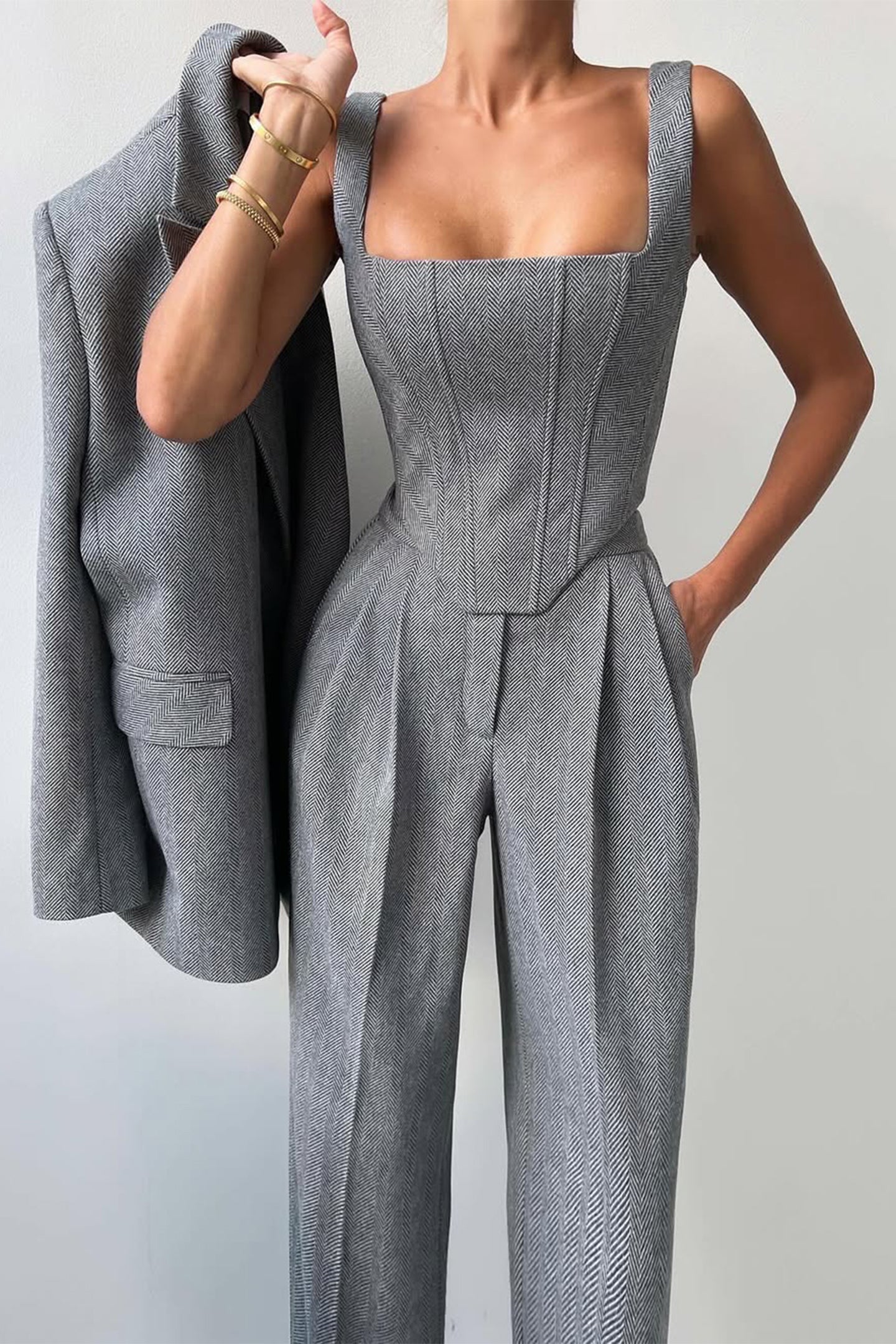 Daniella™ Set | Luxe 2-Delig Set met Gratis Dubbelrijige Blazer