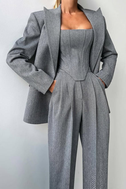 Daniella™ Set | Luxe 2-Delig Set met Gratis Dubbelrijige Blazer