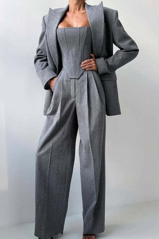 Daniella™ Set | Luxe 2-Delig Set met Gratis Dubbelrijige Blazer