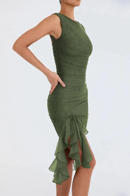 Vivienne | Midikleid met Ruches