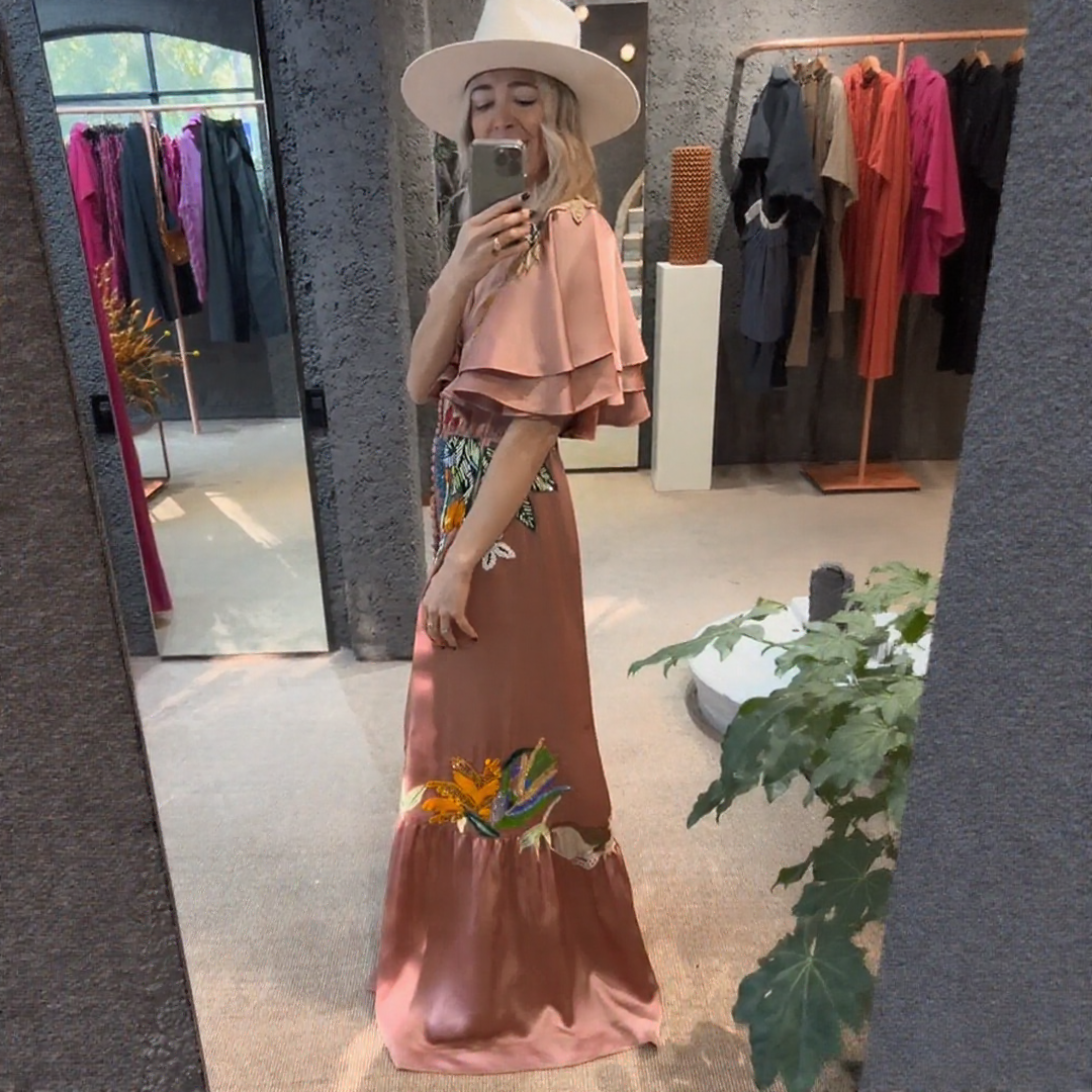 Zoe™ | Geborduurd Boho-Maxikleed