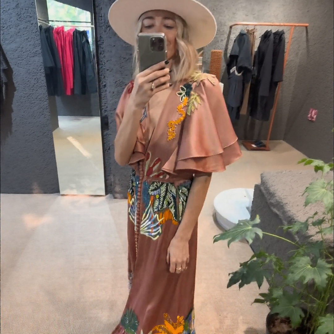 Zoe™ | Geborduurd Boho-Maxikleed