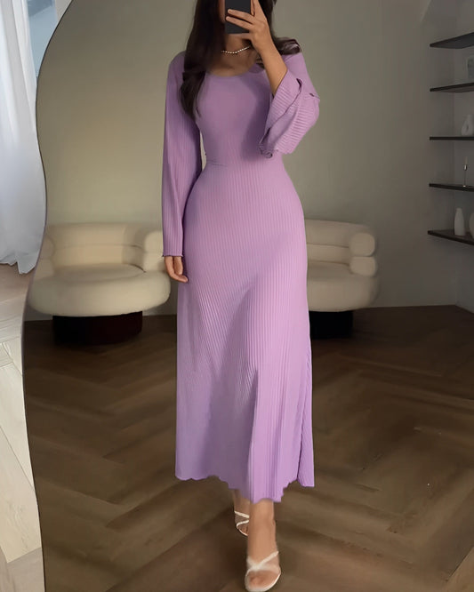 Gracelyn | Lange jurk in elegante brei