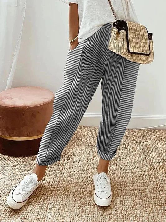 Norah | Gestreepte Relaxed Broek