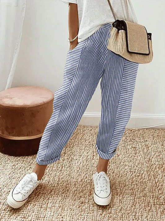 Norah | Gestreepte Relaxed Broek