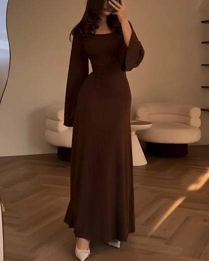 Gracelyn | Lange jurk in elegante brei