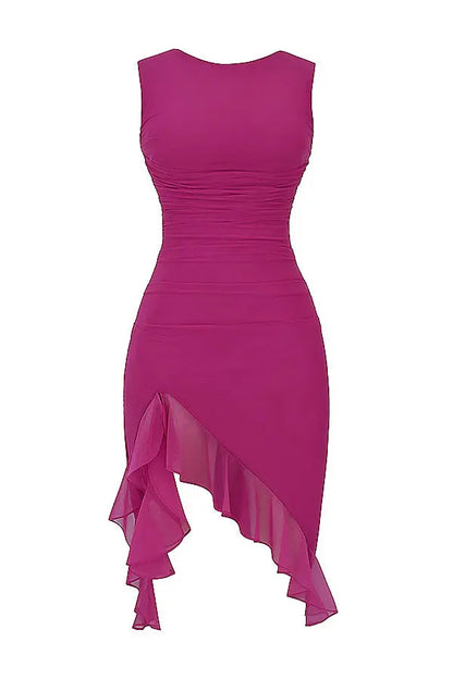 Vivienne | Midikleid met Ruches