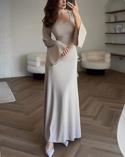 Gracelyn | Lange jurk in elegante brei