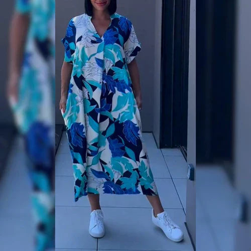 Elena - Elegante bloemenprint jurk voor een romantische en verfijnde uitstraling