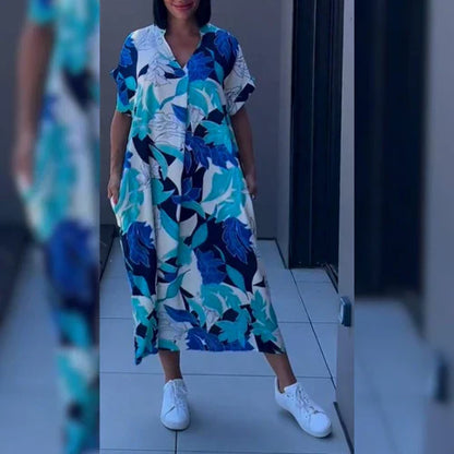 Elena - Elegante bloemenprint jurk voor een romantische en verfijnde uitstraling
