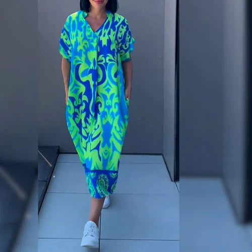 Elena - Elegante bloemenprint jurk voor een romantische en verfijnde uitstraling