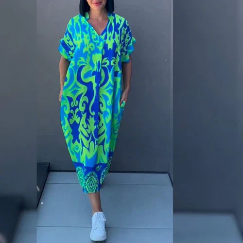 Elena - Elegante bloemenprint jurk voor een romantische en verfijnde uitstraling