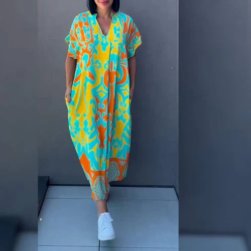 Elena - Elegante bloemenprint jurk voor een romantische en verfijnde uitstraling