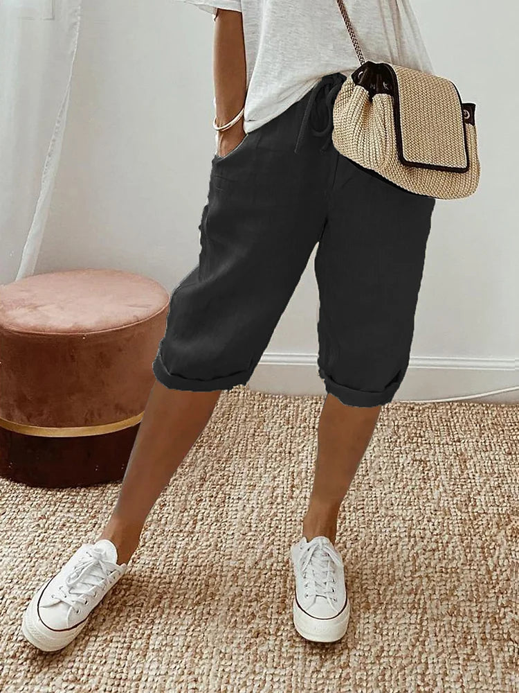 Hailey | Lichte Katoen-Linen Korte Broeken