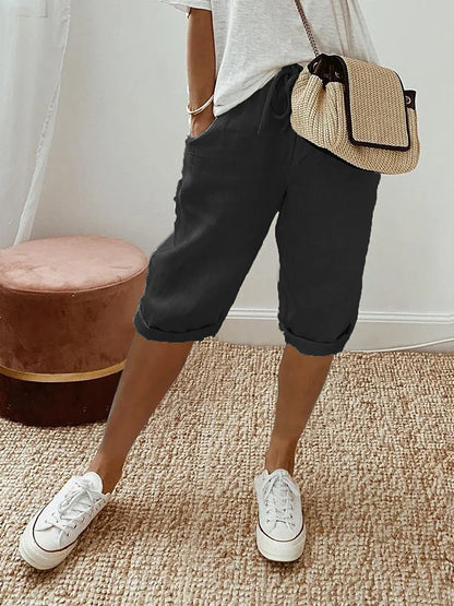 Hailey | Lichte Katoen-Linen Korte Broeken