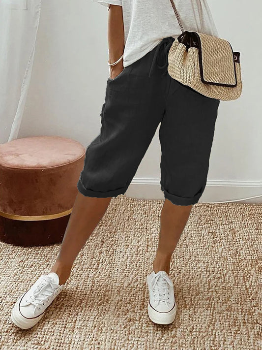 Hailey | Lichte Katoen-Linen Korte Broeken
