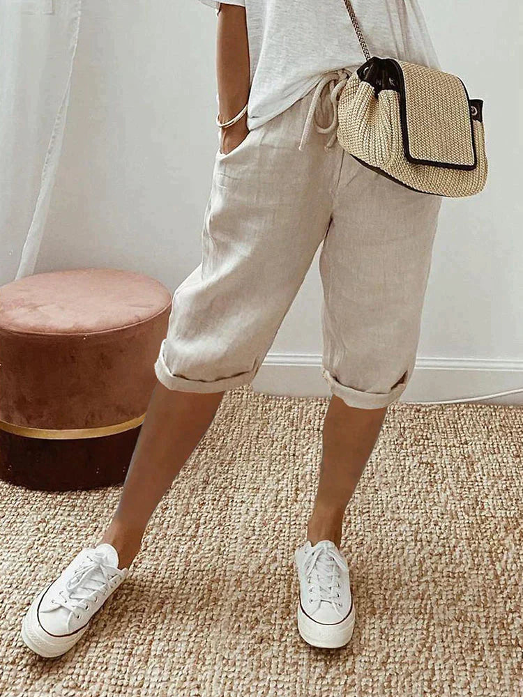 Hailey | Lichte Katoen-Linen Korte Broeken