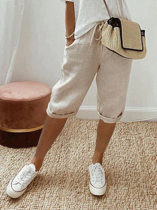 Hailey | Lichte Katoen-Linen Korte Broeken
