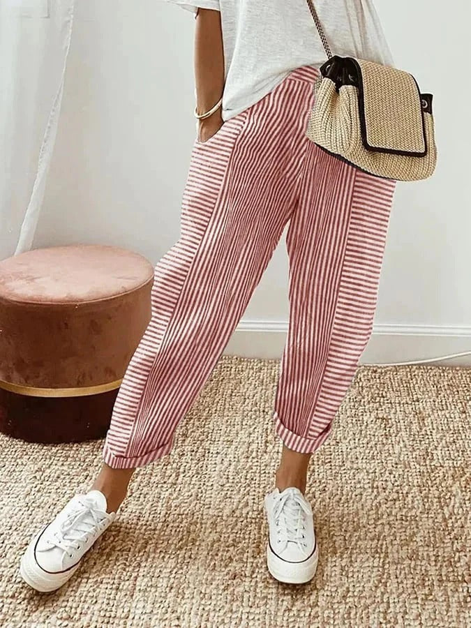 Norah | Gestreepte Relaxed Broek
