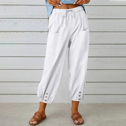 IVY | Vrouwen Zomer Katoen Linnen Broek Negen Minuten Broek