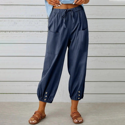 IVY | Vrouwen Zomer Katoen Linnen Broek Negen Minuten Broek