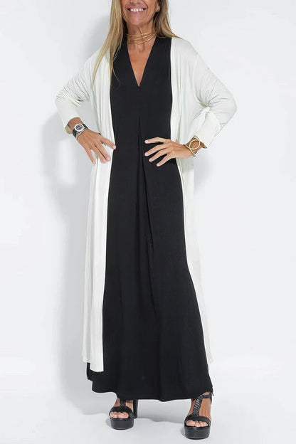 Lieve | Elegante Lange Jurk + Gratis Bijpassende Cardigan